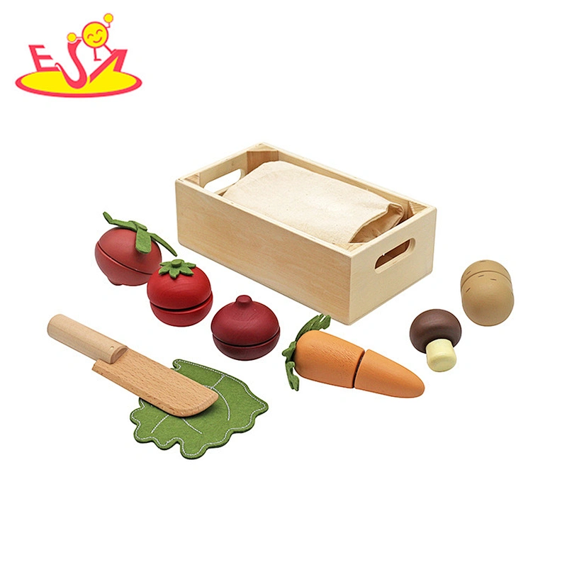 تصميم جديد معكرون لعبة مطبخ خشبية لطيفة للأطفال W10C582